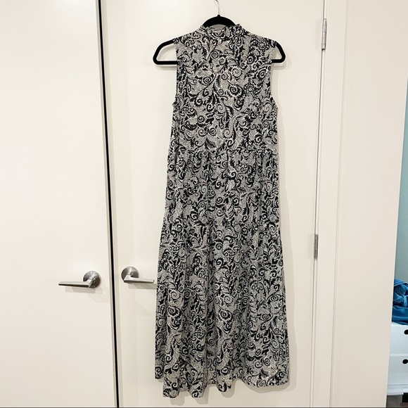 Anthropologie MAEVE Marya Tiered Maxi Dress black and white Paisley Size XS - Picture 8 of 15